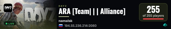 ARA [Team| | | Alliance] live status badge