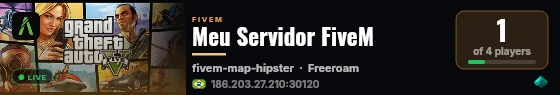 Meu Servidor FiveM live status badge
