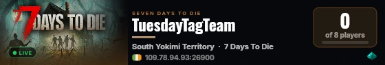 TuesdayTagTeam live status badge