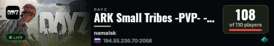 ARK Small Tribes -PVP- -TRIBES- -RAID- live status badge