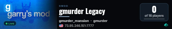 gmurder Legacy live status badge