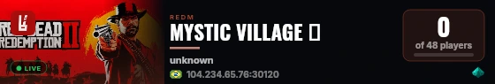 MYSTIC VILLAGE 🩸 live status badge