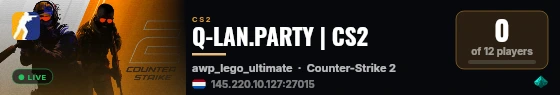 Q-LAN.PARTY | CS2 live status badge