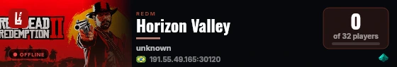 Horizon Valley live status badge