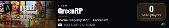 GreenRP live status badge