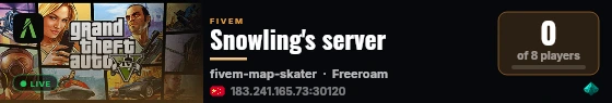 Snowling's server live status badge
