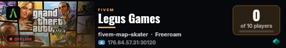 Legus Games live status badge