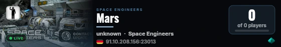 Mars live status badge