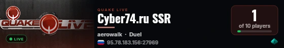 Cyber74.ru SSR live status badge