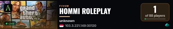 HOMMI ROLEPLAY live status badge