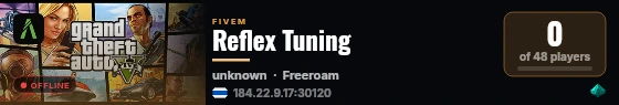 Reflex Tuning live status badge