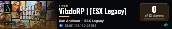 VibzloRP | [ESX Legacy] live status badge