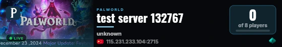 test server 132767 live status badge