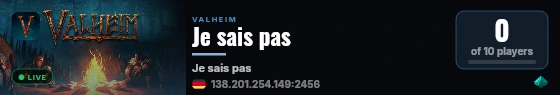 Je sais pas live status badge