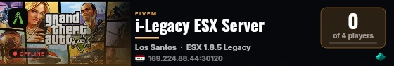 i-Legacy ESX Server live status badge