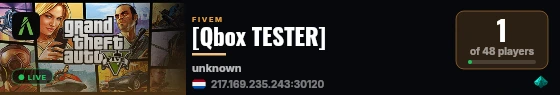 [Qbox TESTER] live status badge