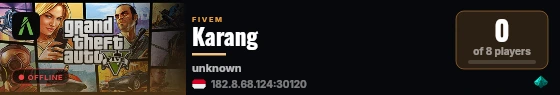 Karang live status badge