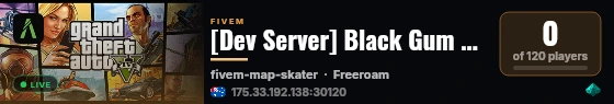 [Dev Server] Black Gum RP [Dev Server] live status badge