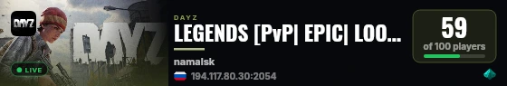 LEGENDS [PvP| EPIC| LOOT| GLORY] live status badge