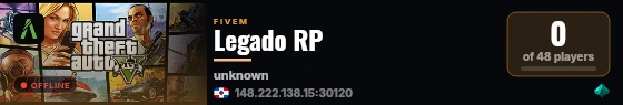 Legado RP live status badge