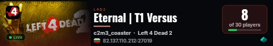Eternal | T1 Versus live status badge