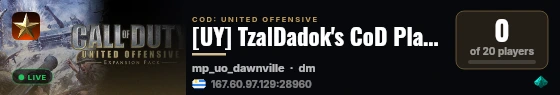 [UY] TzalDadok's CoD Playground live status badge