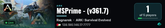 MSPrime - (v361.7) live status badge