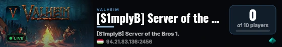 [S1mplyB] Server of the Bros 1.0b live status badge
