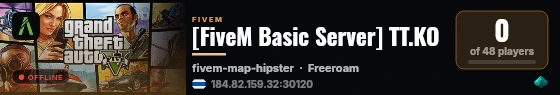 [FiveM Basic Server] TT.KO live status badge