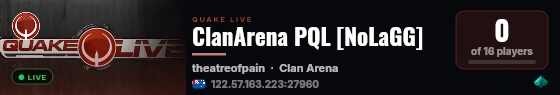 ClanArena PQL [NoLaGG] live status badge