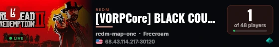 [VORPCore] BLACK COUNTY live status badge