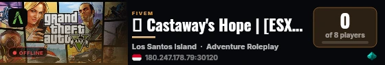 🐚 Castaway's Hope | [ESX Legacy] live status badge