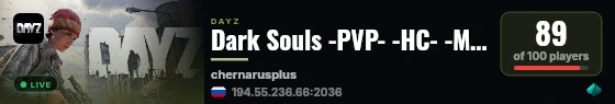 Dark Souls -PVP- -HC- -MELEE- live status badge