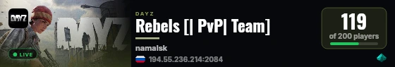 Rebels [| PvP| Team] live status badge