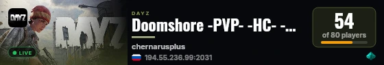 Doomshore -PVP- -HC- -NO SAFEZONE- -LOOT+- live status badge