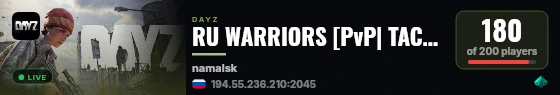 RU WARRIORS [PvP| TACTICAL| LOOT| ] live status badge