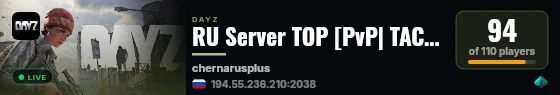 RU Server TOP [PvP| TACTICAL| LOOT| TEAM| VANILLA] live status badge