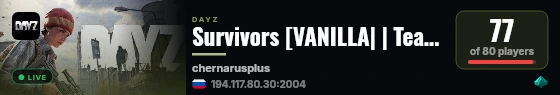 Survivors [VANILLA| | Team] live status badge