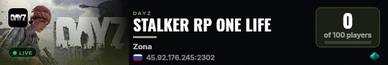 STALKER RP ONE LIFE live status badge