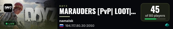 MARAUDERS [PvP| LOOT| SURVIVAL] live status badge