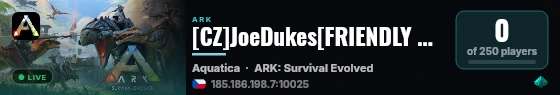 [CZ]JoeDukes[FRIENDLY AQUATICA](cluster)[S/E] - (v360.20) live status badge