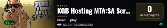 KGB Hosting MTA:SA Server live status badge