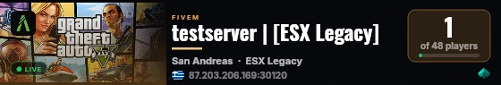 testserver | [ESX Legacy] live status badge