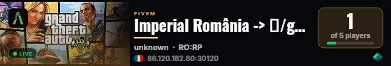 Imperial România -> ✮/getbonus✮ ^7 live status badge