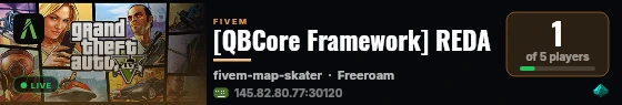 [QBCore Framework] REDA live status badge