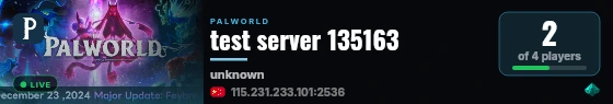 test server 135163 live status badge