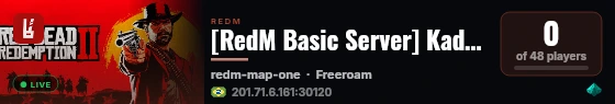 [RedM Basic Server] KadPeds live status badge