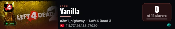 Vanilla live status badge