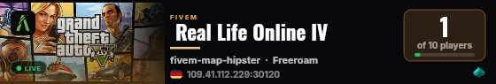  Real Life Online IV live status badge