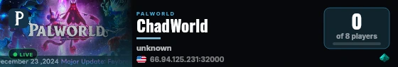 ChadWorld live status badge